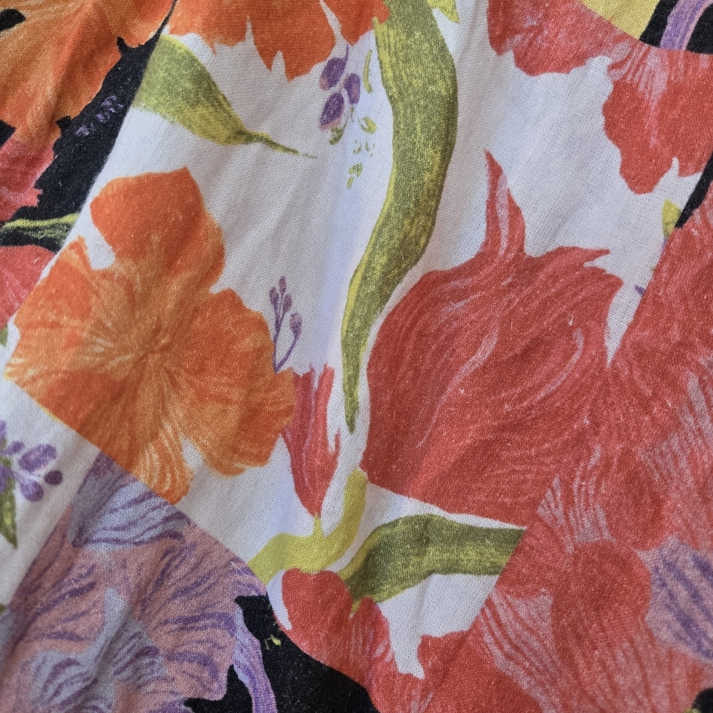 Anthropologie Yukiko Naritake One shoulder mini‎ floral shift dress size small - Picture 5 of 11